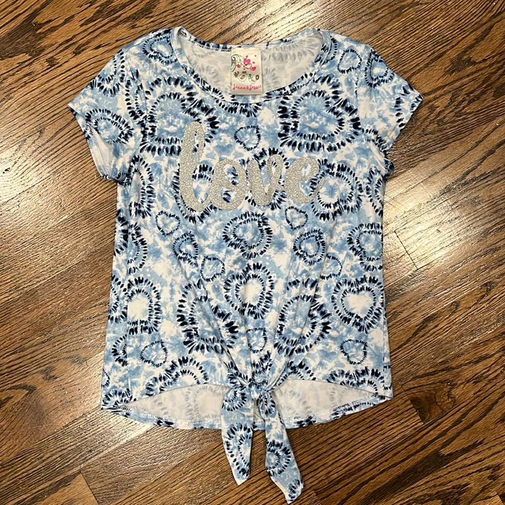 Girls Jenna And Jessie Short Sleeve Love Shirt